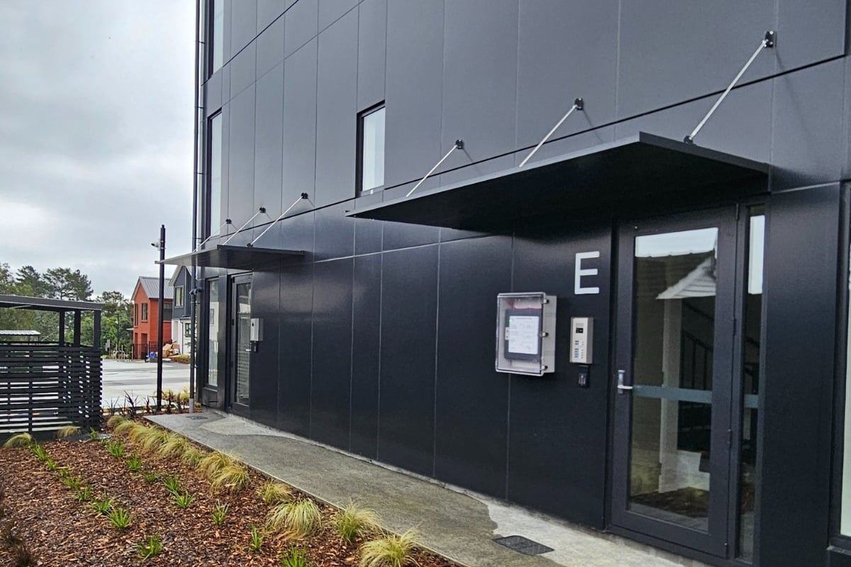 Aluminium entrance canopies in Cadman Ave by Aurae Aluminium entrance canopies in Cadman Ave by Aurae