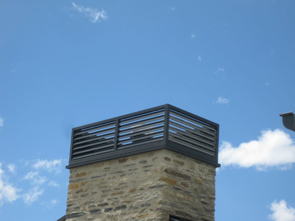 Custom louvre chimney cowl by Aurae
