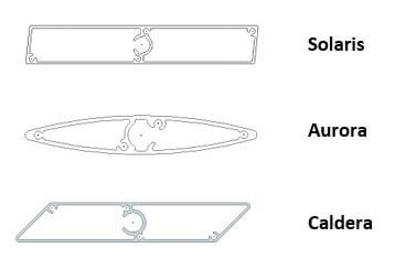 Solaris, Aurora and Caldera louvre profiles by Aurae