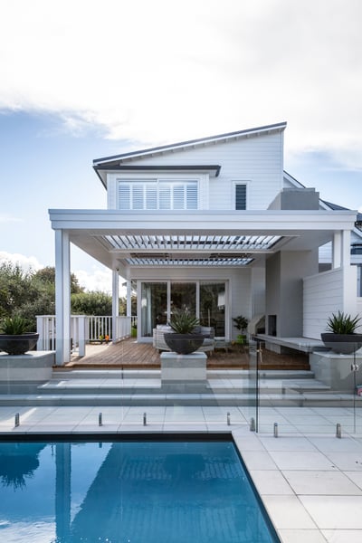 Outdoor room with pool