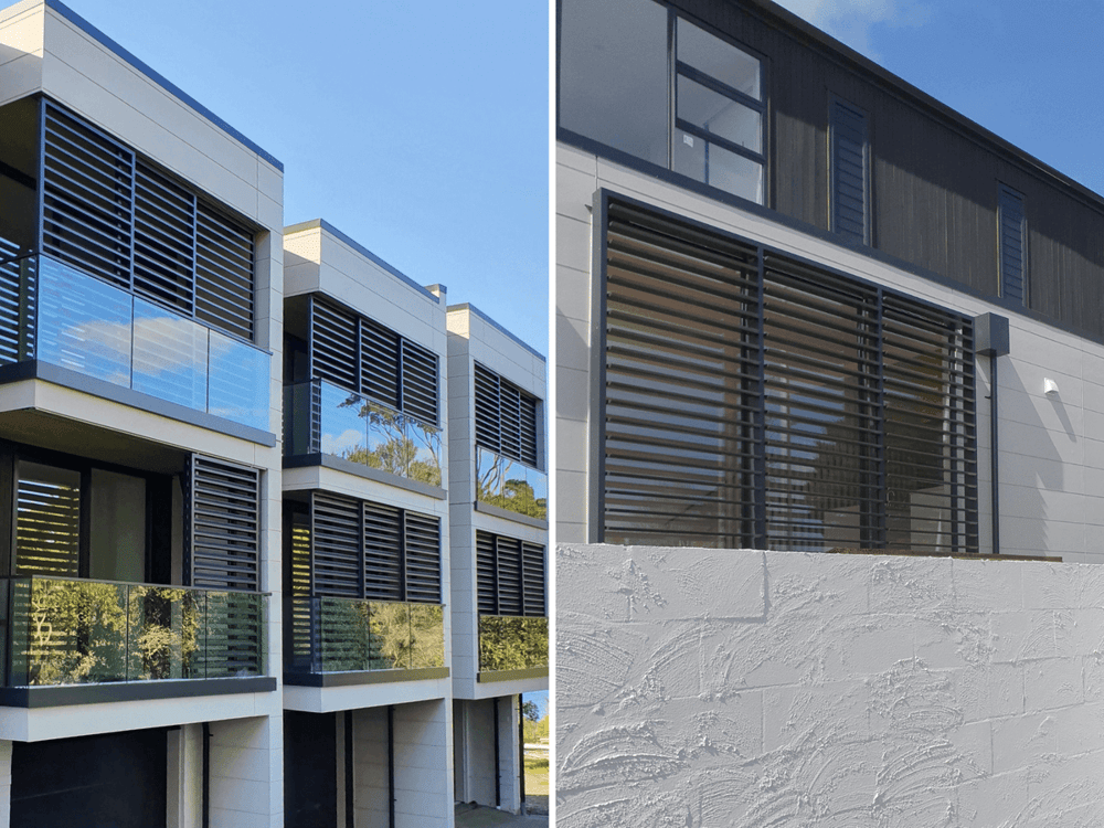 Sliding shutters and operable louvres