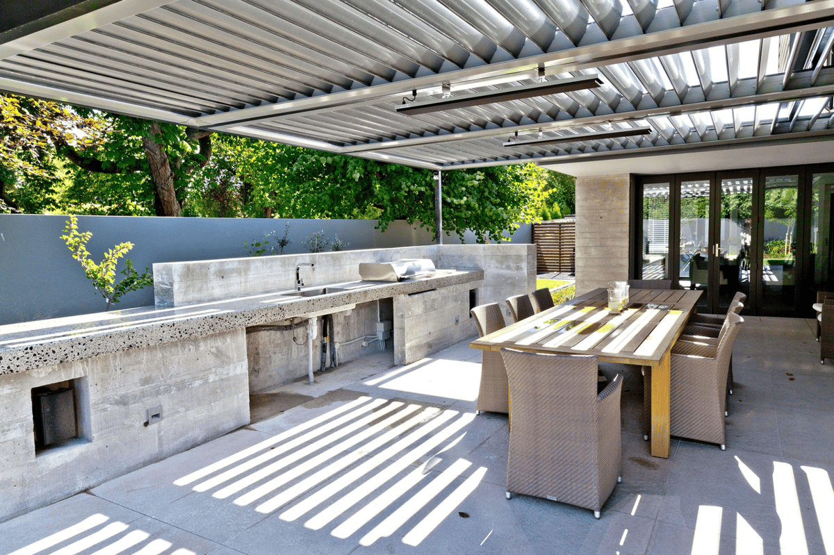 Outdoor kitchen with BBQ