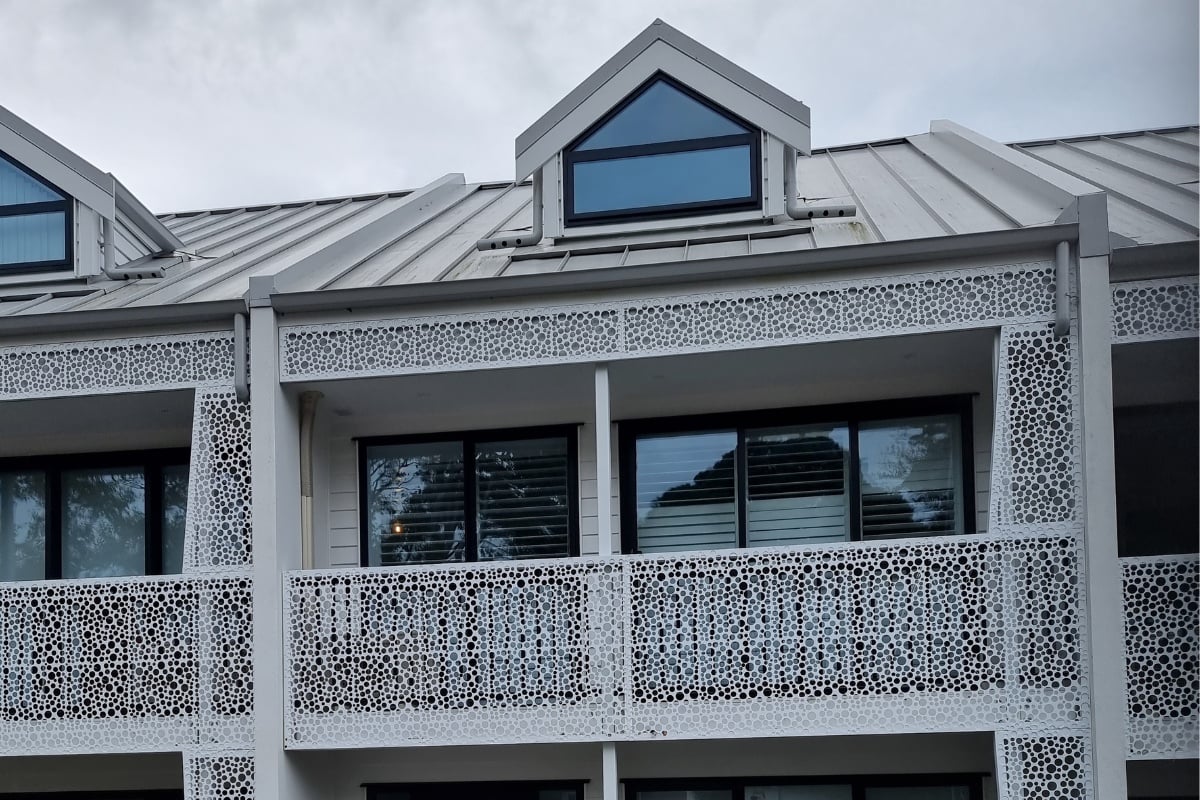 Aluminium perforated sheet privacy screens