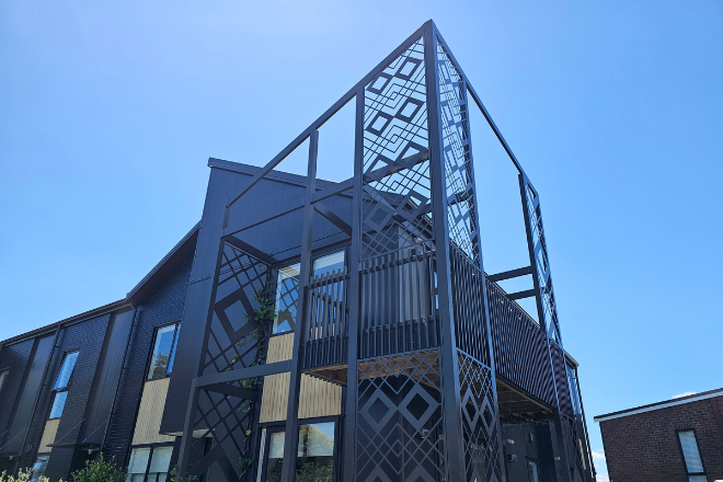 Hobsonville Point cultural metal screens