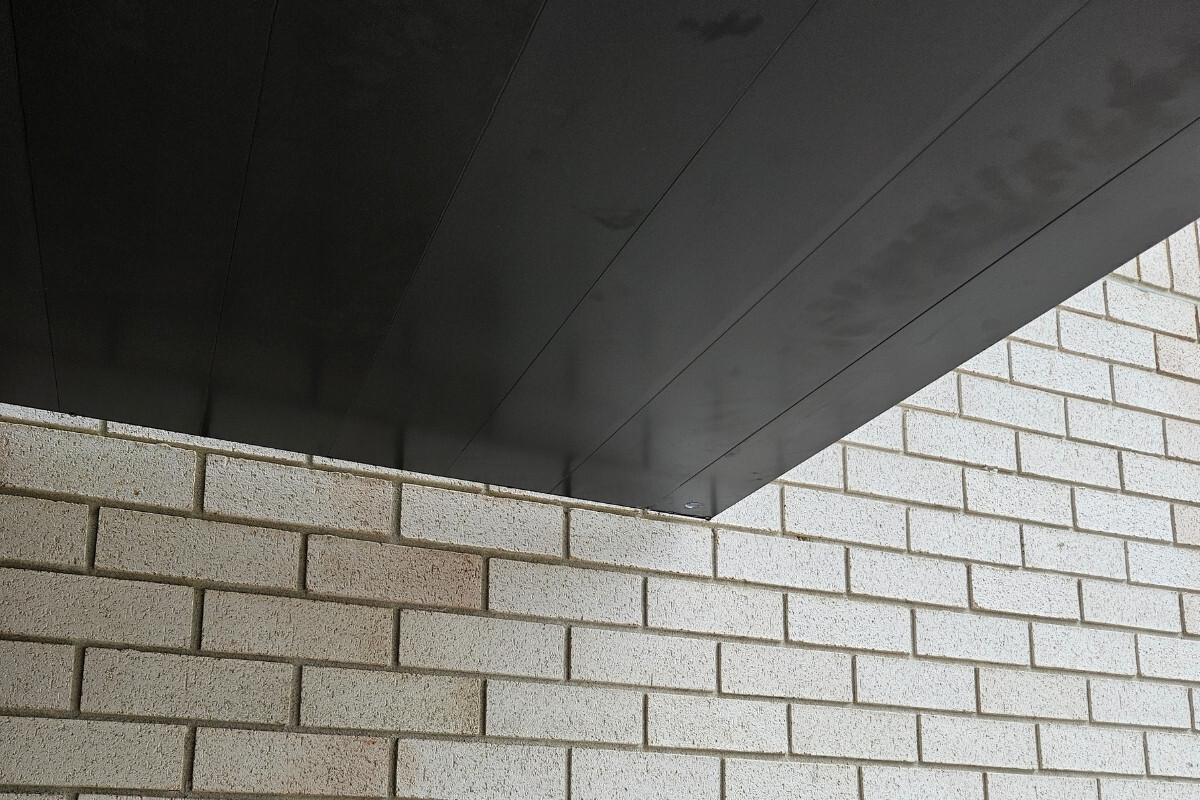 Aluminium entrance canopies in Cadman Ave by Aurae