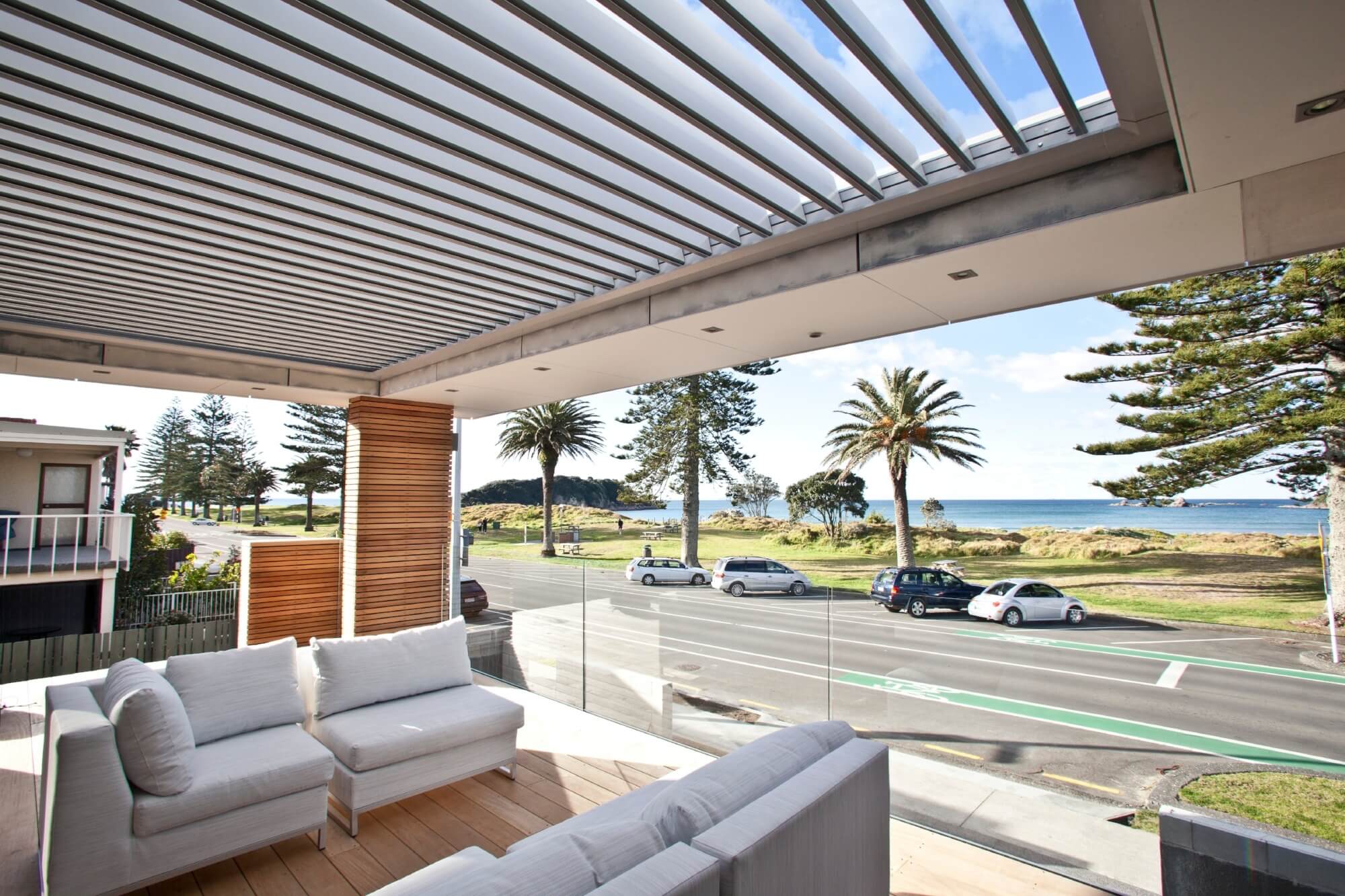 louvre pergola coastal NZ