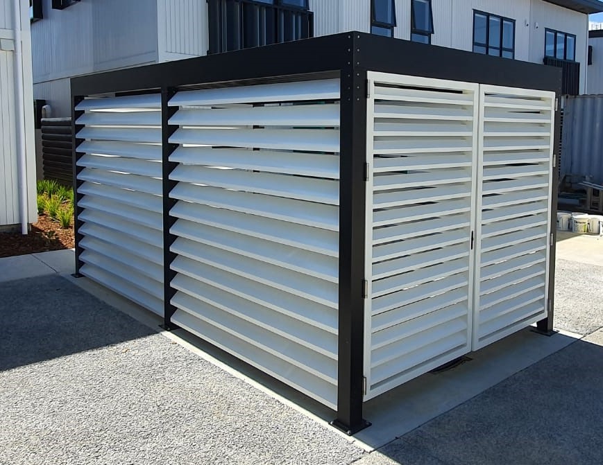 Aurae louvred bin screens