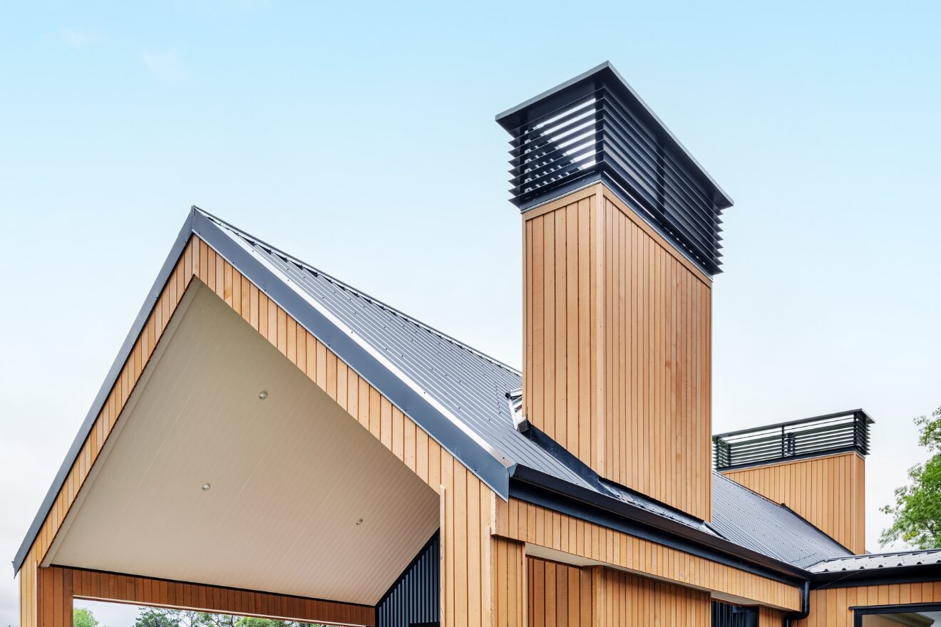 Aurae chimney cowl with black powder-coat Aurae chimney cowl with black powder-coat