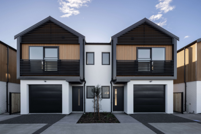 Black powder-coat louvres for privacy