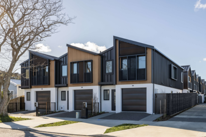 Lower Hutt townhouses with fixed louvre blades