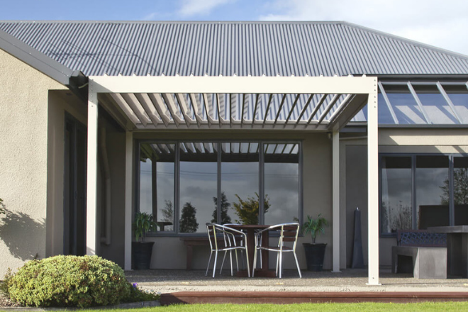 Pergola with louvre roof