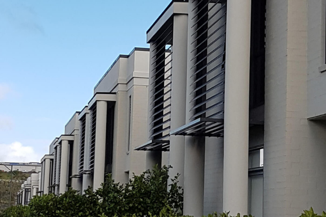 Aluminium louvre facade products for a housing development