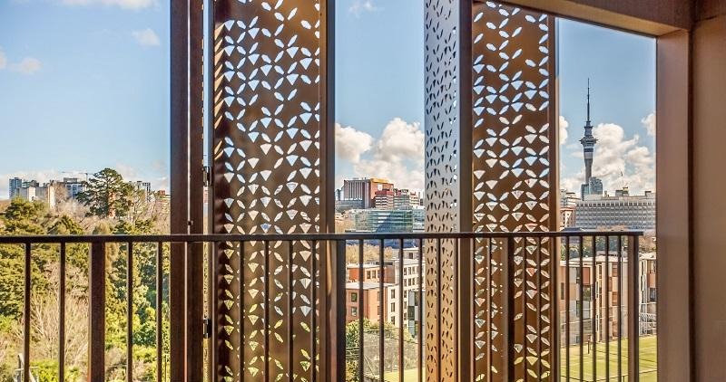 Perforated screens used for sliding shutters